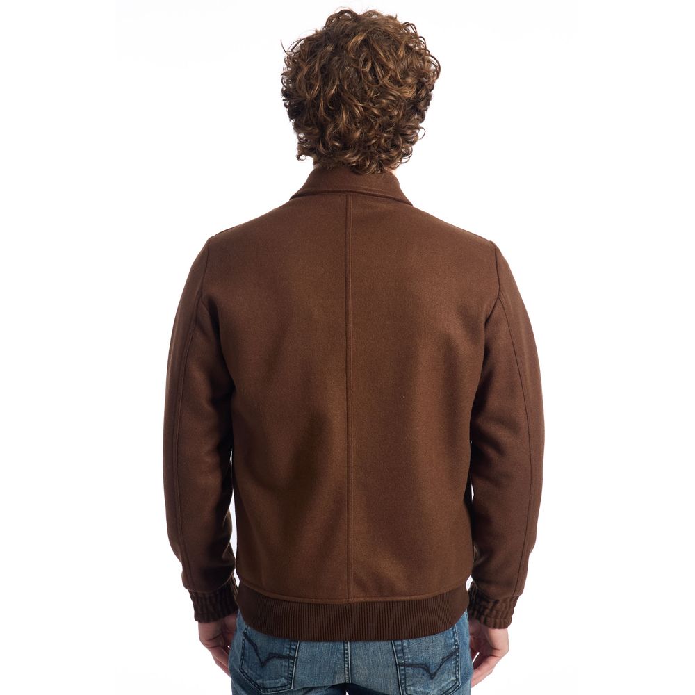 Brown Viscose Jacket - The Luxe Alliance