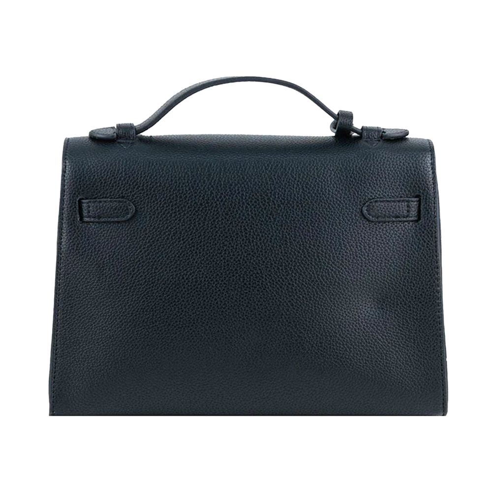 - Black Artificial Leather Crossbody Bag