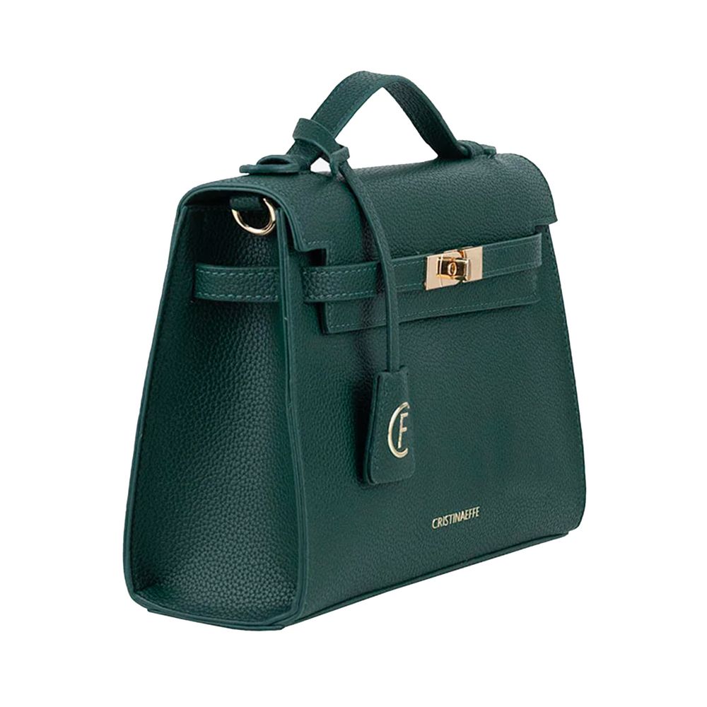 - Green Artificial Leather Crossbody Bag
