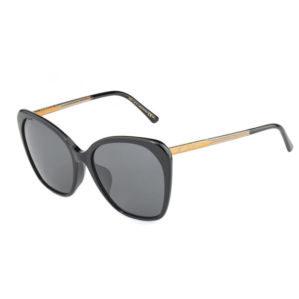 Jimmy Choo Women's Black Metal Sunglasses – Elegant & Chic Design, 56mm