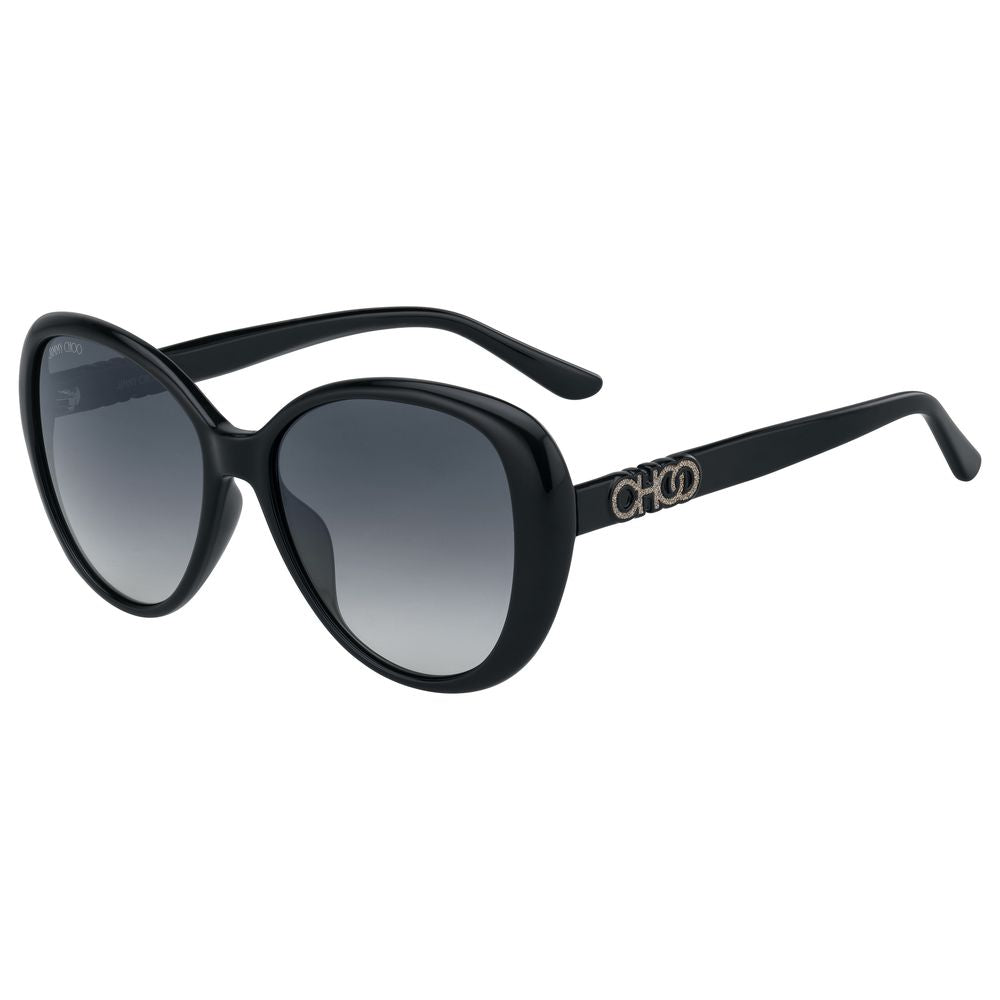 Jimmy Choo Women's Black Injected Sunglasses – Stylish Oversized Frame