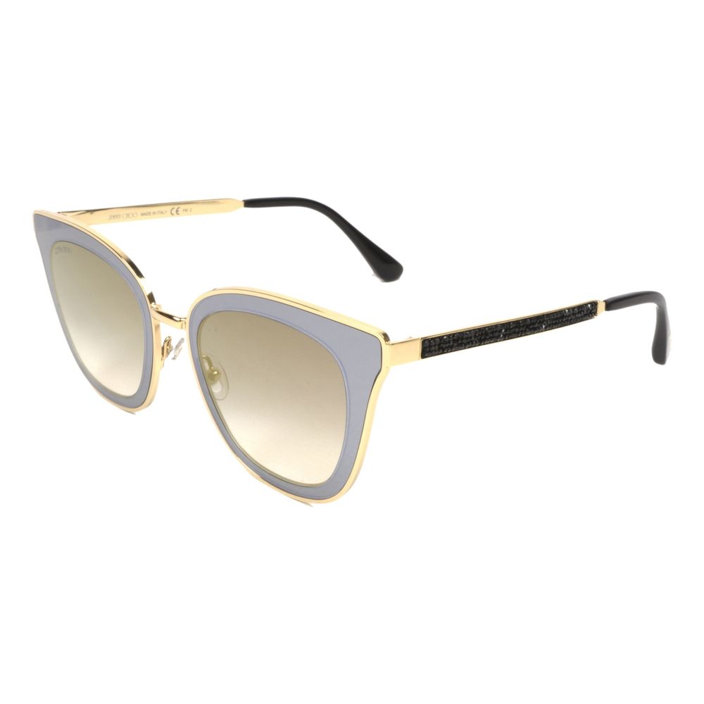 Jimmy Choo Women’s Gold Metal Sunglasses with Grey-Blue Lenses