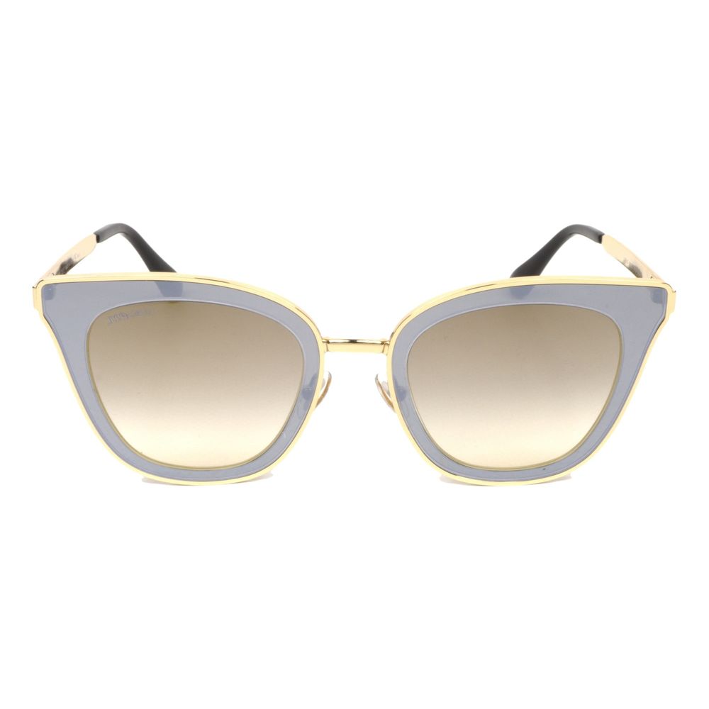 Jimmy Choo Women’s Gold Metal Sunglasses with Grey-Blue Lenses