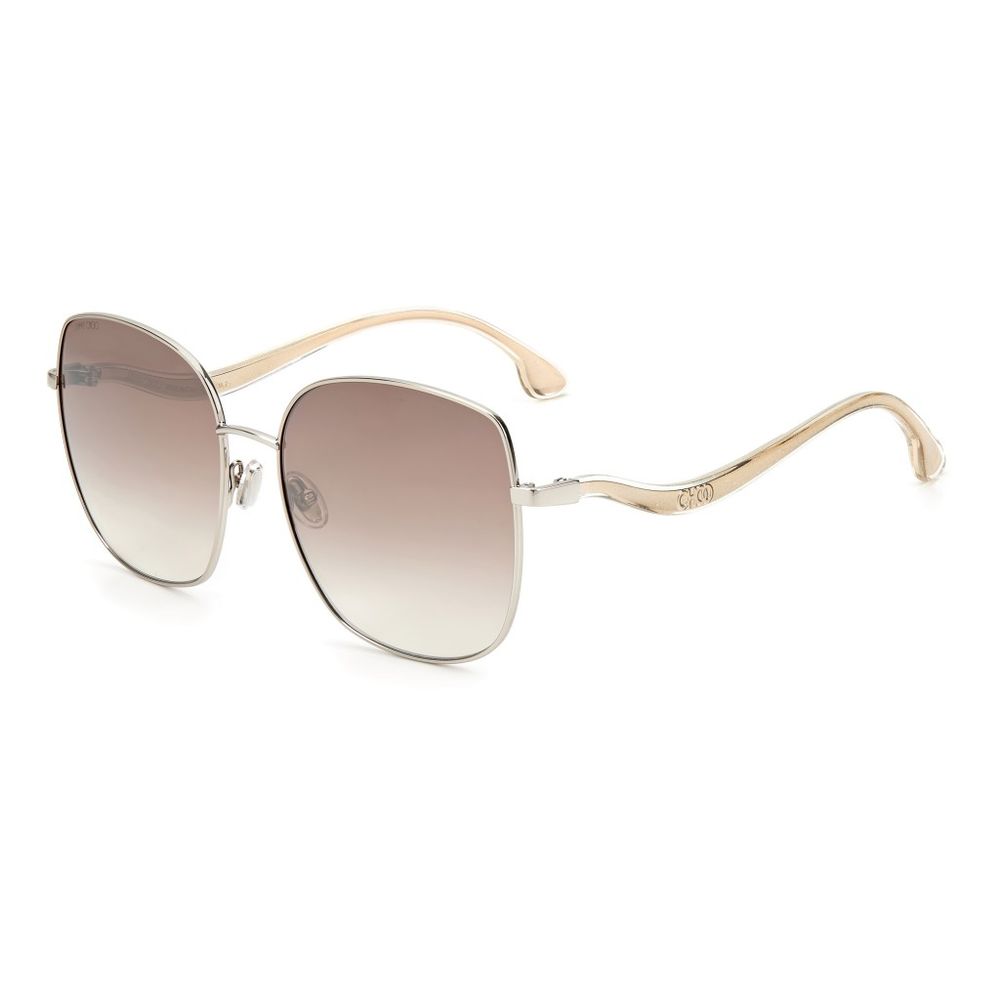 Jimmy Choo Women’s Sunglasses – Grey Metal Frame with Brown Lenses, 60mm