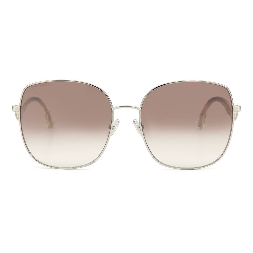 Jimmy Choo Women’s Sunglasses – Grey Metal Frame with Brown Lenses, 60mm
