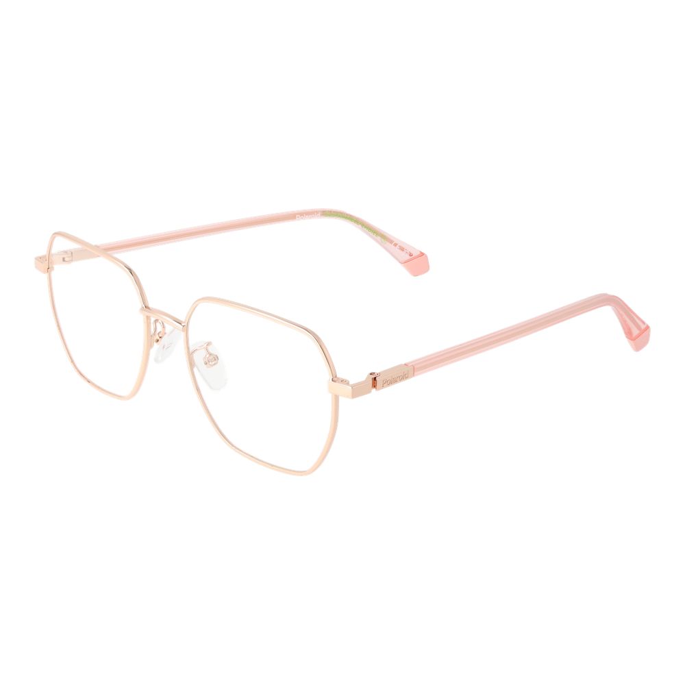 Polaroid Gold Women’s Optical Frames – Square Full-Rim Design