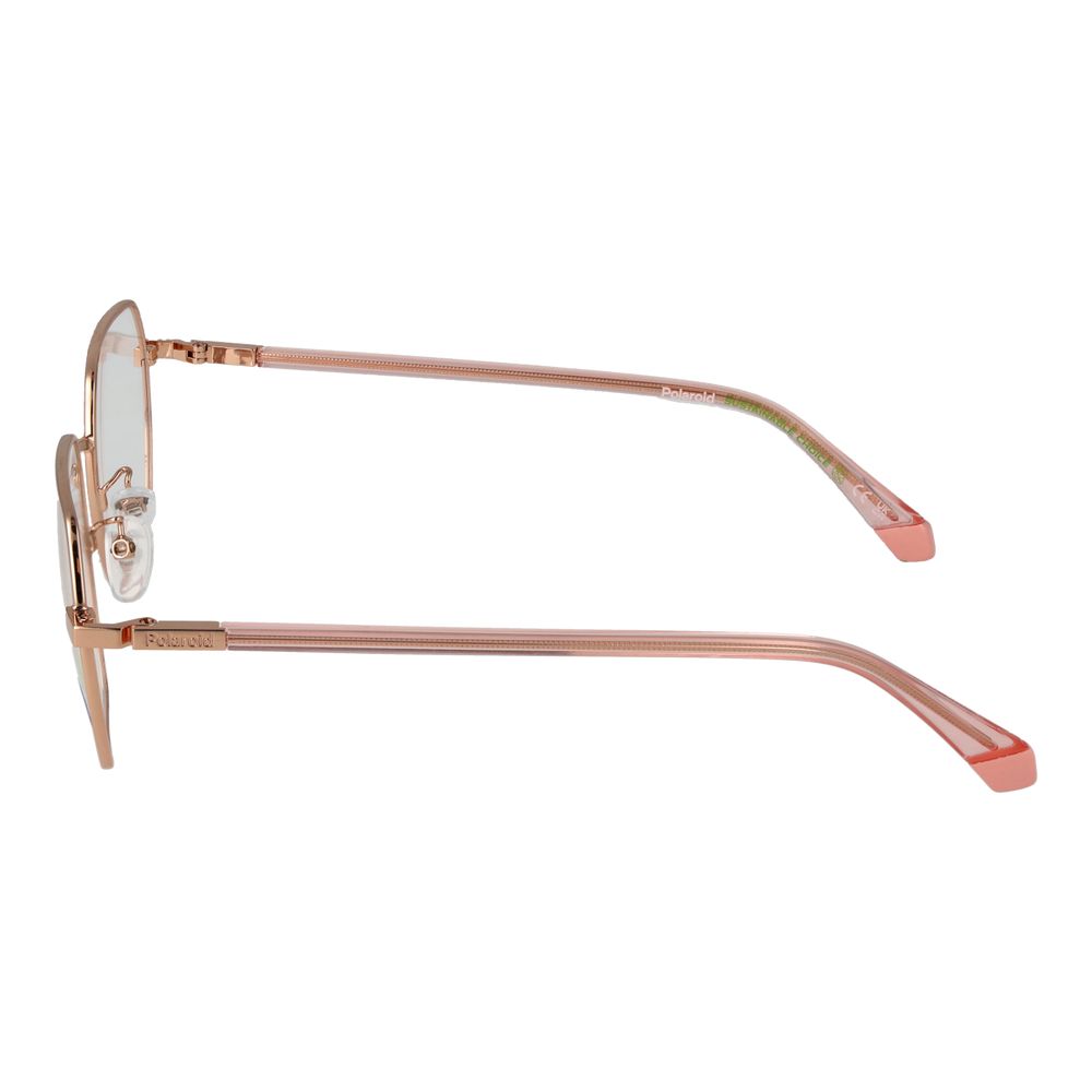 Polaroid Gold Women’s Optical Frames – Square Full-Rim Design