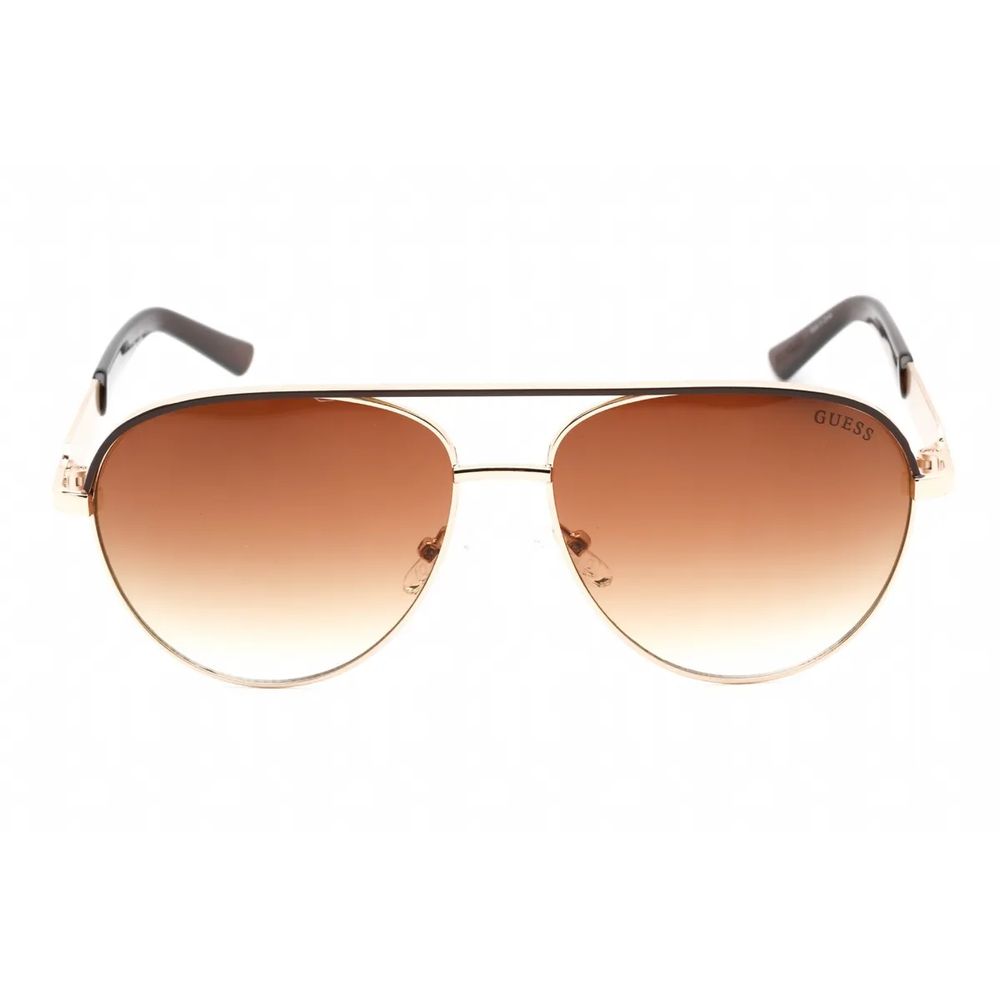 Guess Women’s Gold Metal Sunglasses – Chic Brown Gradient Lenses, 57mm