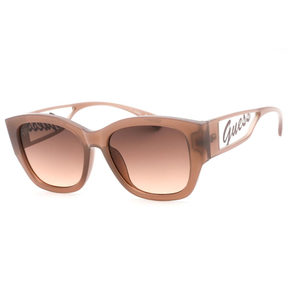 Guess Women’s Sunglasses – Brown Resin Frame with Degraded Lenses, 56mm