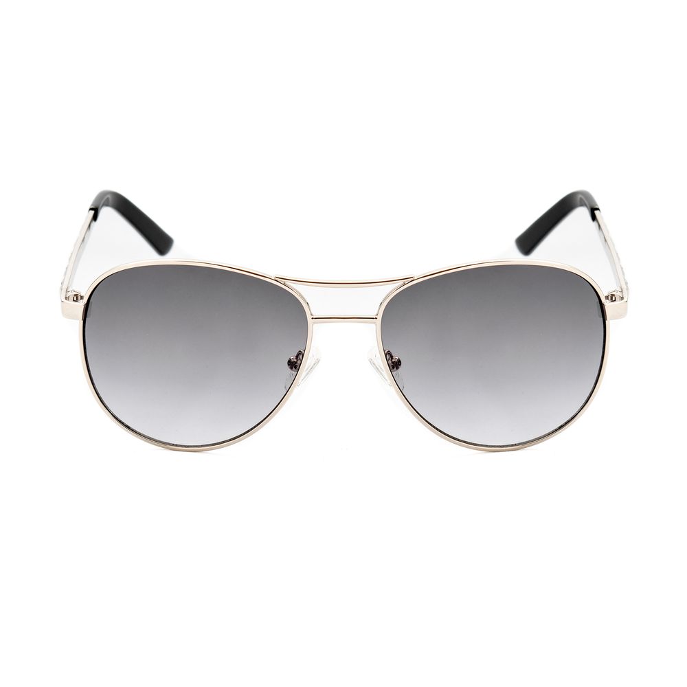 Guess Women’s Gold Metal Sunglasses – Chic Oversized Design with Grey Gradient Lenses, 61mm