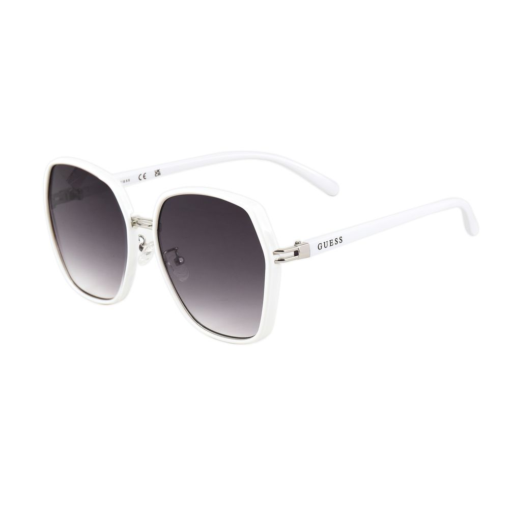 Guess Women’s White Metal Sunglasses – Stylish Design with Grey Gradient Lenses, 59mm