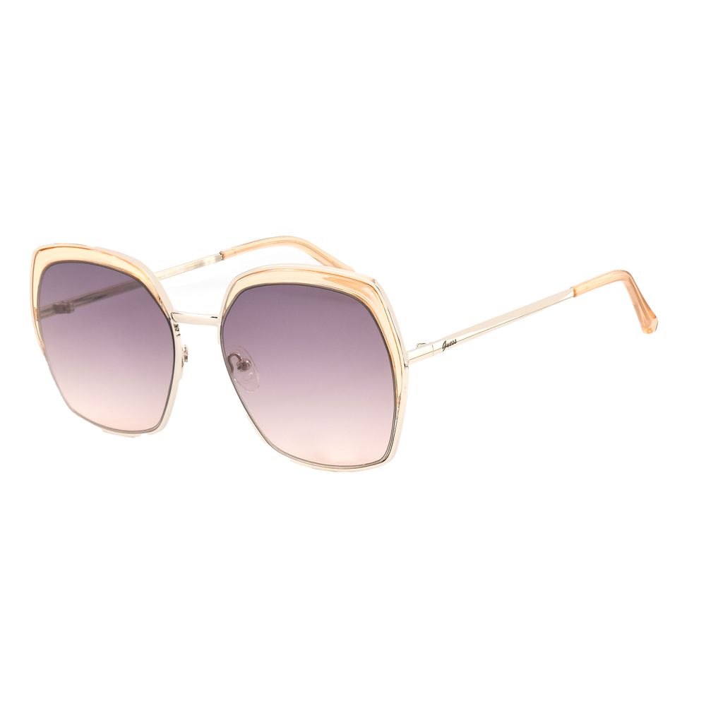 Guess Women's Sunglasses – Gold Metal Frame with Brown Gradient Lenses, 59mm