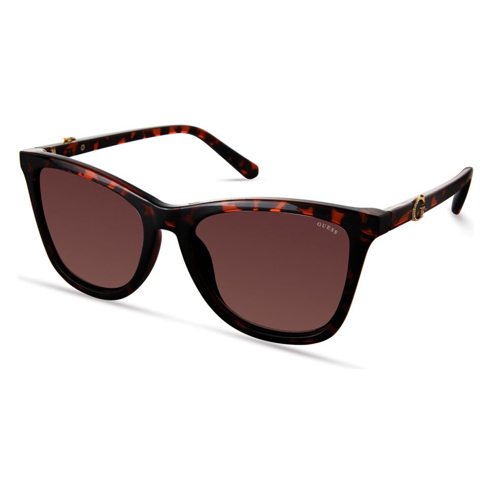 Guess Women's Sunglasses – Brown Resin Frame with Degraded Lenses, 55mm