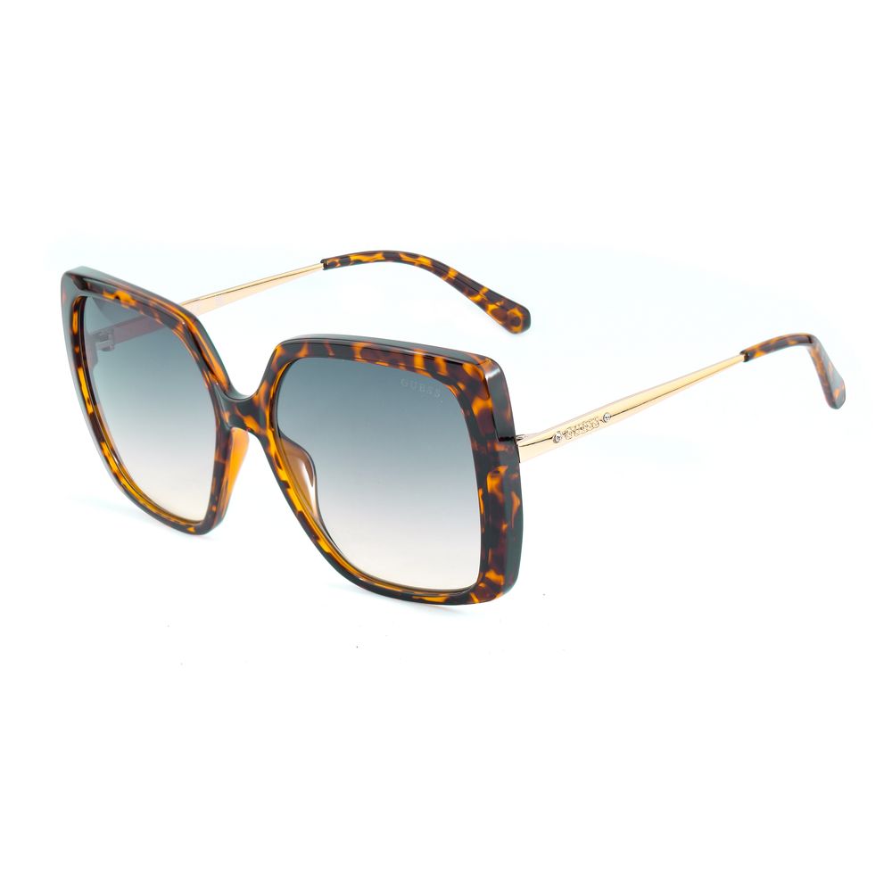 Guess Women’s Brown Metal Sunglasses – Chic Style with Golden Gradient Lenses, 57mm
