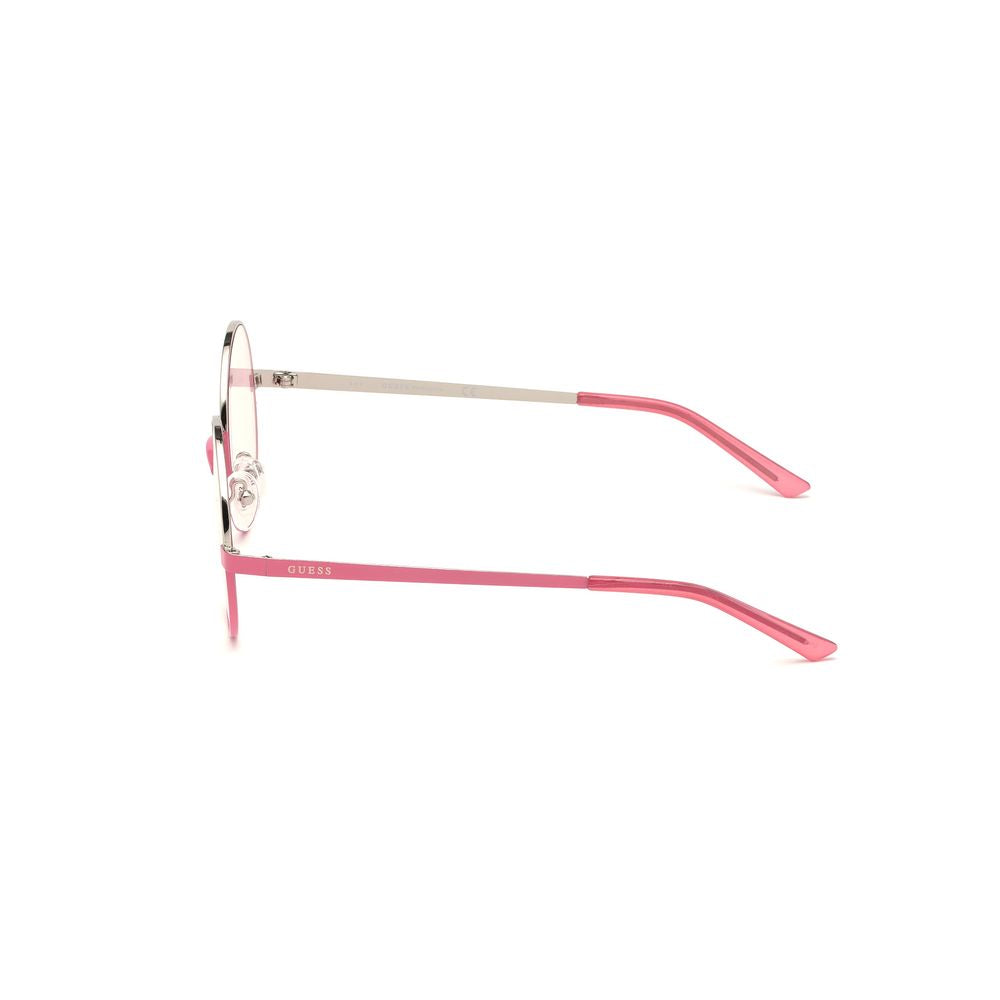 Guess Unisex Multicolor Metal Sunglasses – Pink Frame with Violet Gradient Lenses, 52mm