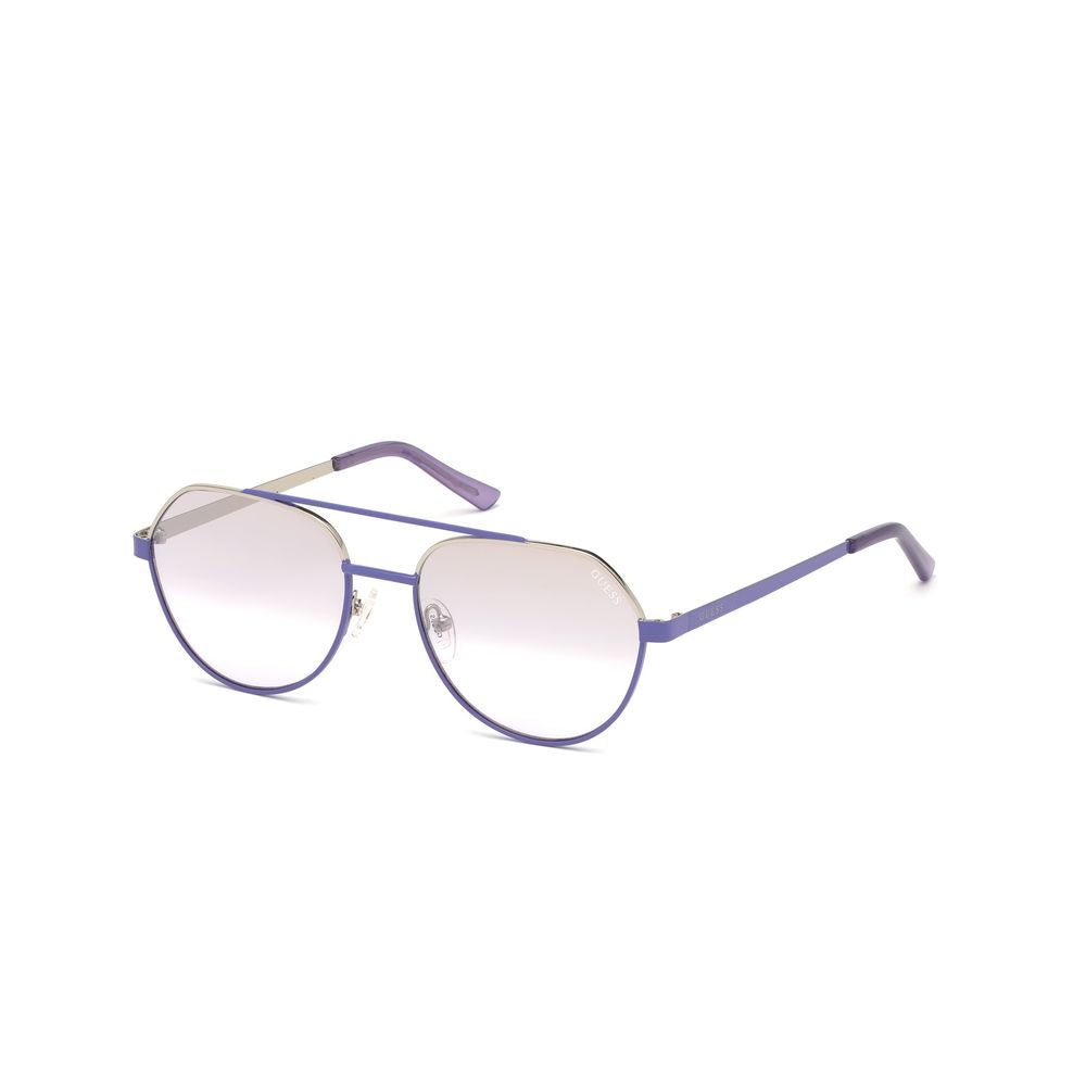 Guess Unisex Sunglasses – Violet Metal Frame with Gradient Lenses, 53mm