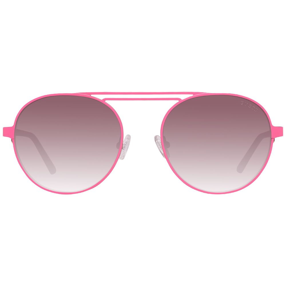 Guess Unisex Sunglasses – Pink Acetate Frame with Gradient Lenses, 55mm
