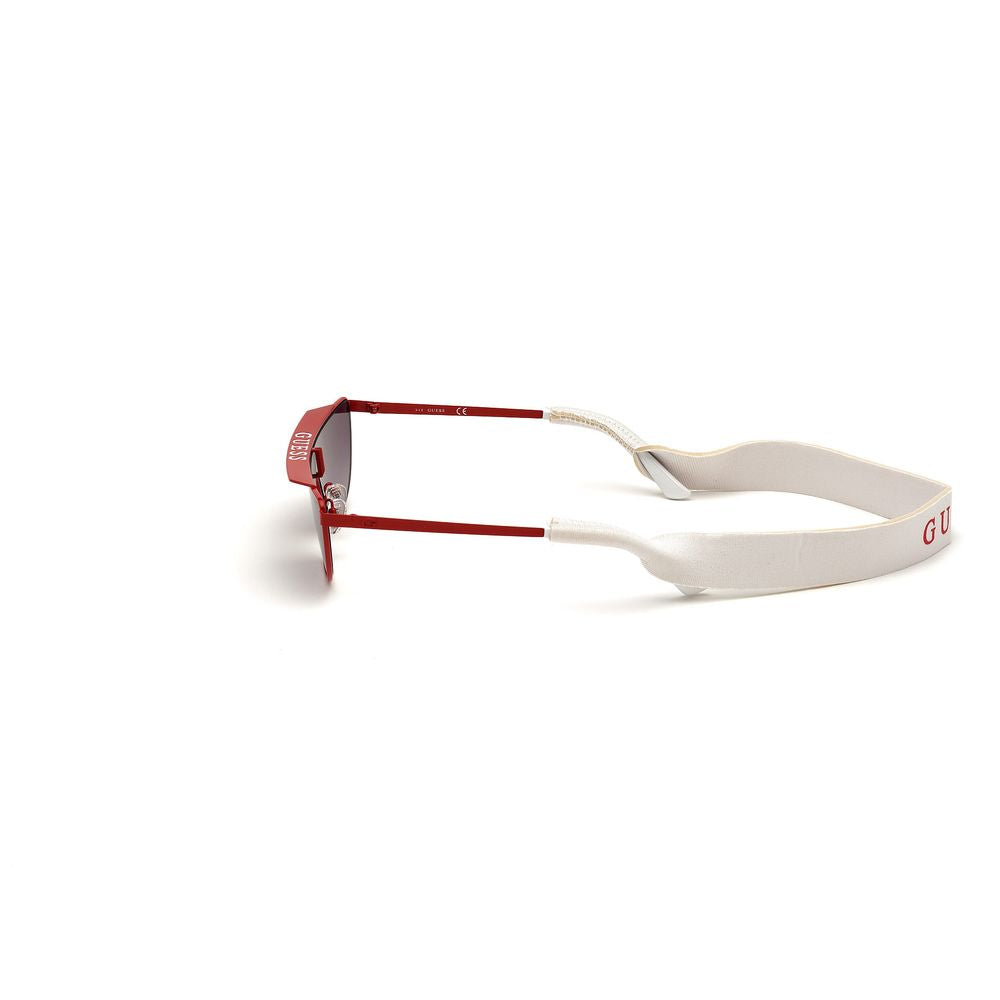 Guess Women's Sunglasses – Red Metal Frame with Grey Lenses, 140mm