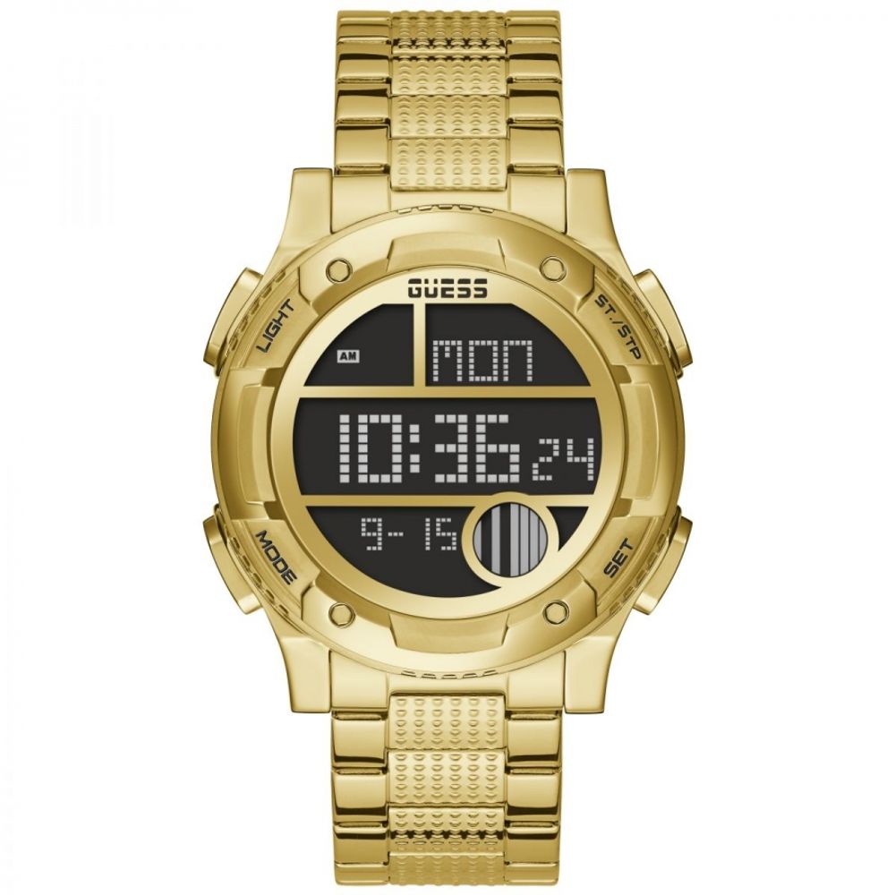 Guess Women’s Watch, Digital Display, Gold Stainless Steel