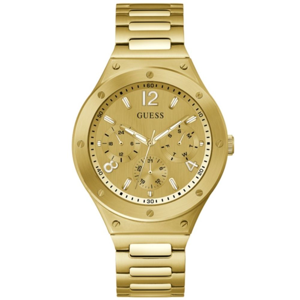 Guess Men's Watch, Analog Dial, Gold Stainless Steel Bracelet