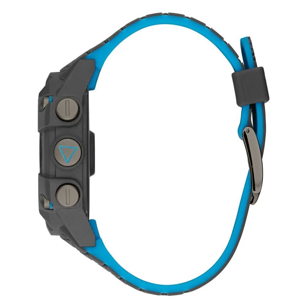 Guess Men’s Watch, Digital Display, Grey Resin Strap