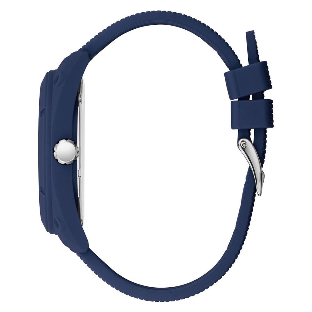 Guess Men's Watch, Analogue Dial, Blue Rubber Strap