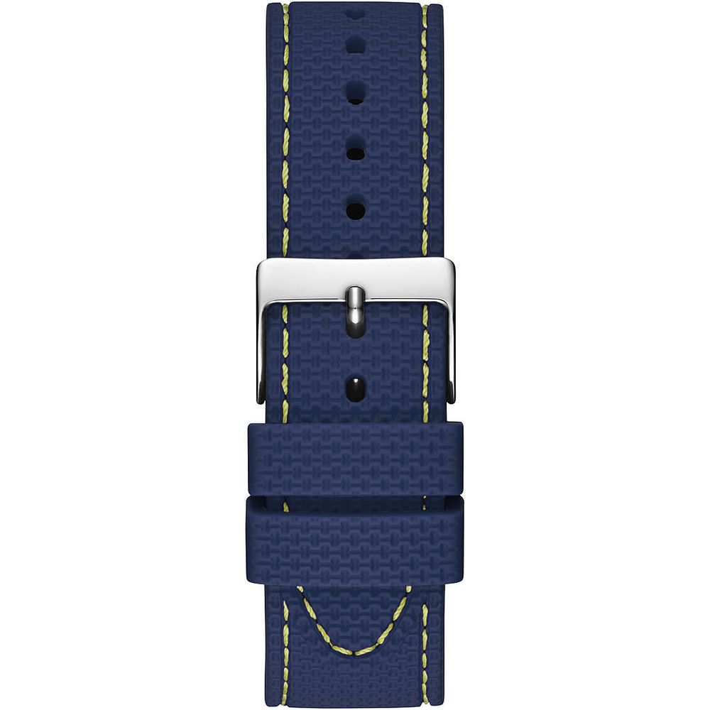 Guess Men's Watch, Analogue Dial, Blue Rubber Strap