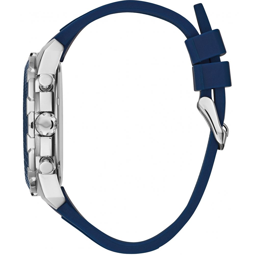 Guess Men's Watch, Analog Dial, Blue Rubber Strap