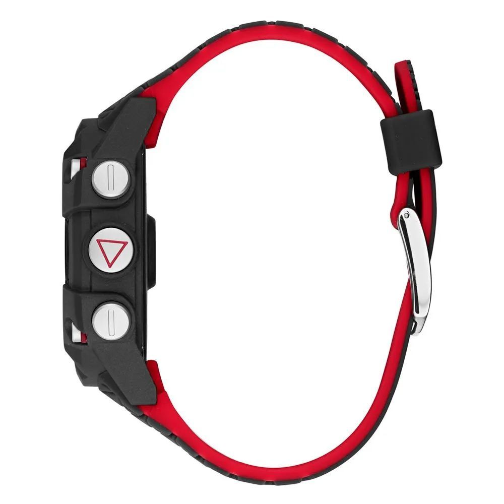 Guess Men’s Watch, Digital Display, Black Resin Bracelet