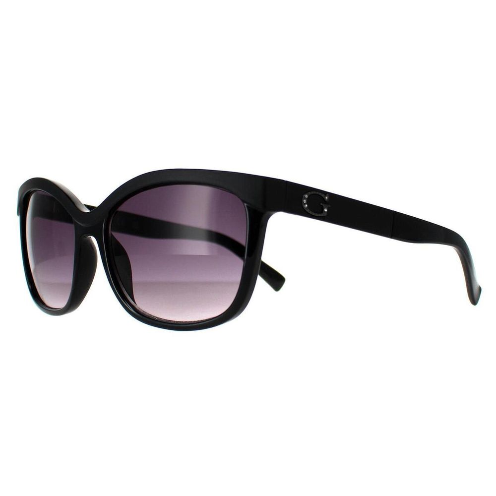 Guess Women’s Sunglasses – Black Resin Frame with Grey Gradient Lenses, 57mm