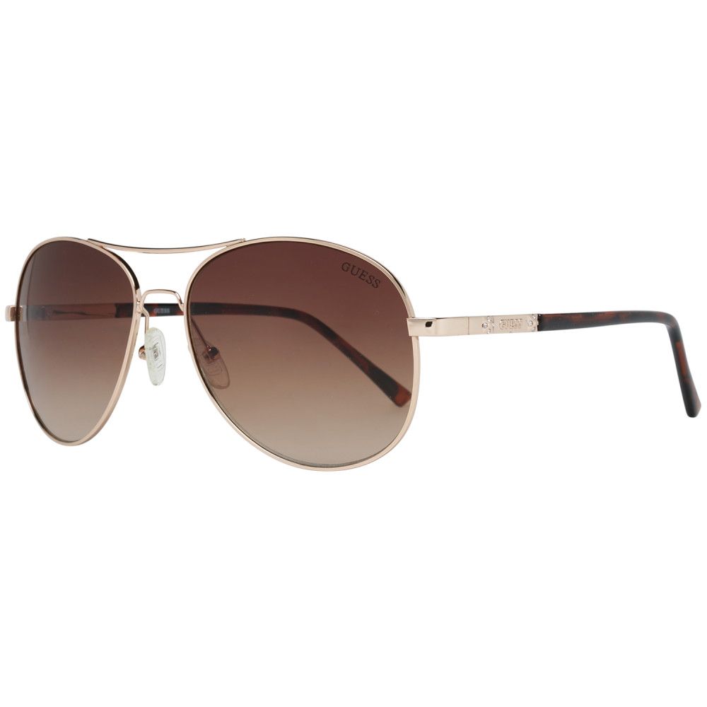 Guess Women’s Gold Metal Sunglasses with Brown Gradient Lenses, 60mm