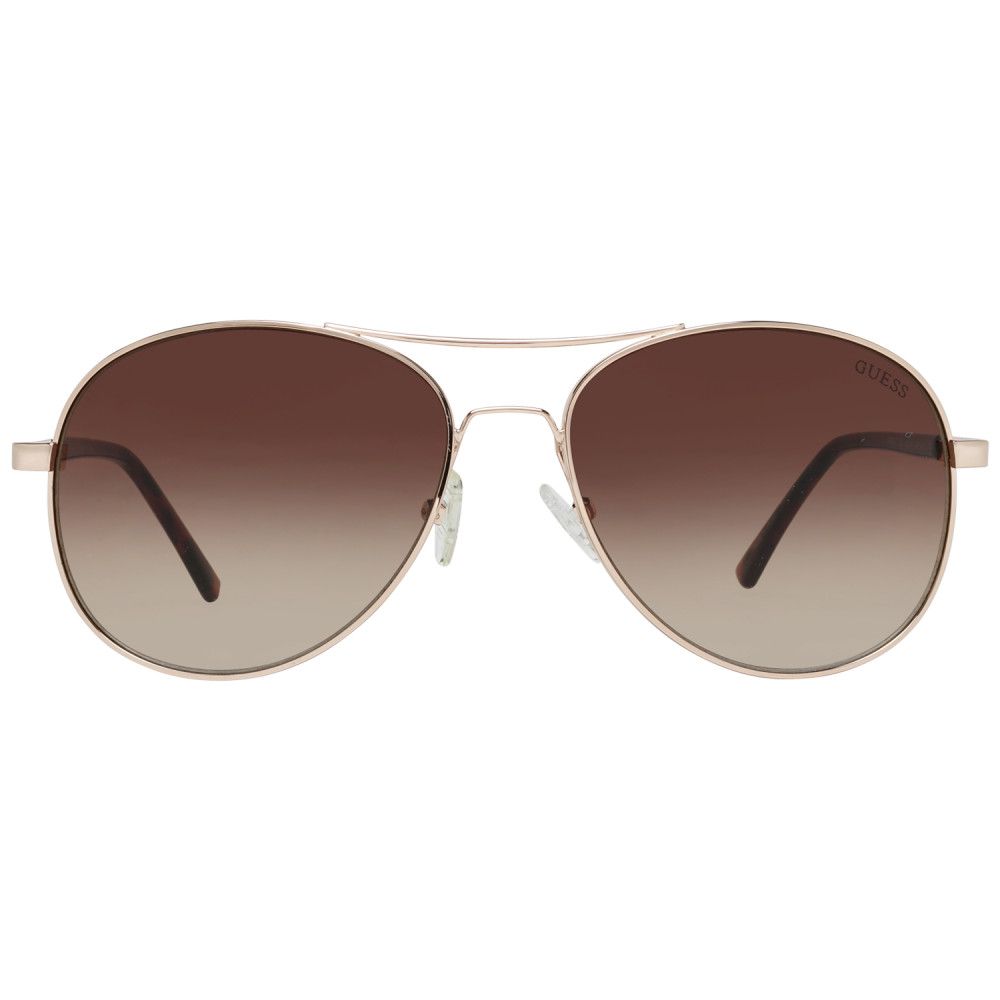 Guess Women’s Gold Metal Sunglasses with Brown Gradient Lenses, 60mm