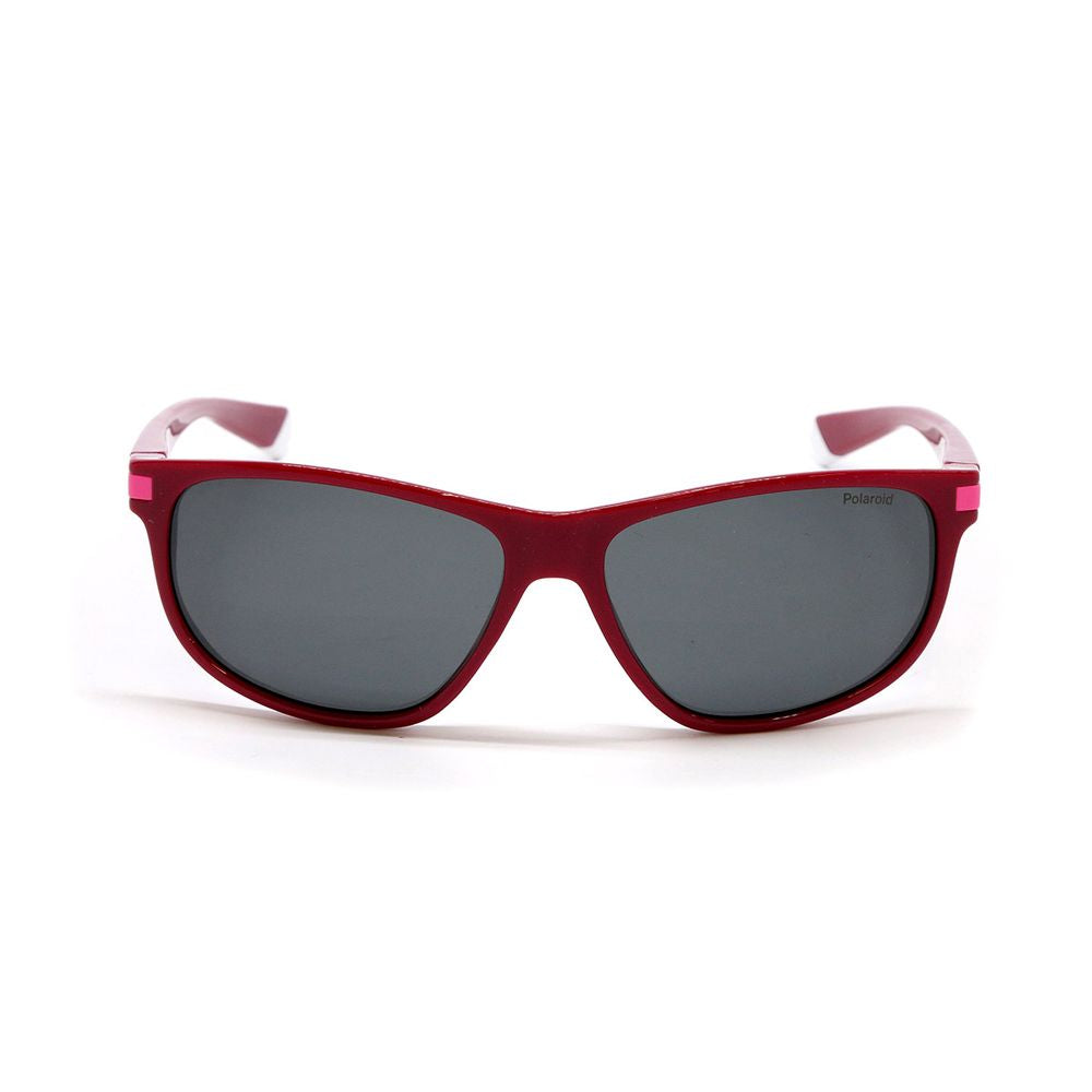 Polaroid Men’s Sunglasses – Violet Square Frame with Grey Polarized Lenses, 58mm