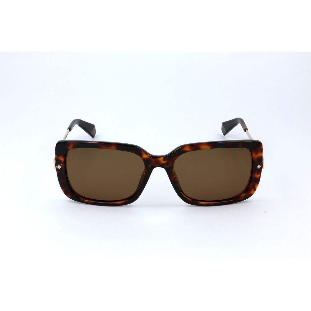 Polaroid Women's Bicolor Metal Sunglasses – Havana Frame, 56mm