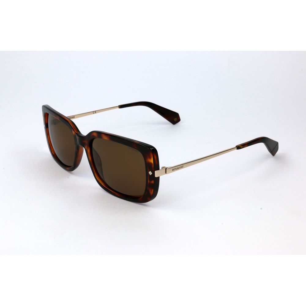 Polaroid Women's Bicolor Metal Sunglasses – Havana Frame, 56mm