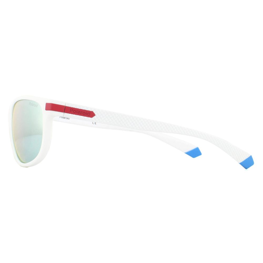 Polaroid Men's Sunglasses – White Polarised Frame, 58mm