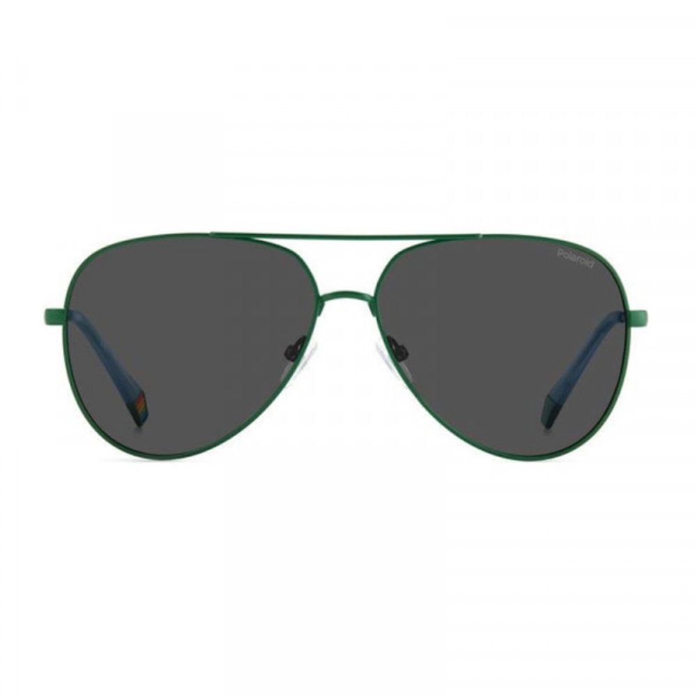 Polaroid Green Metal Sunglasses – Chic Polarized Eyewear, 60mm