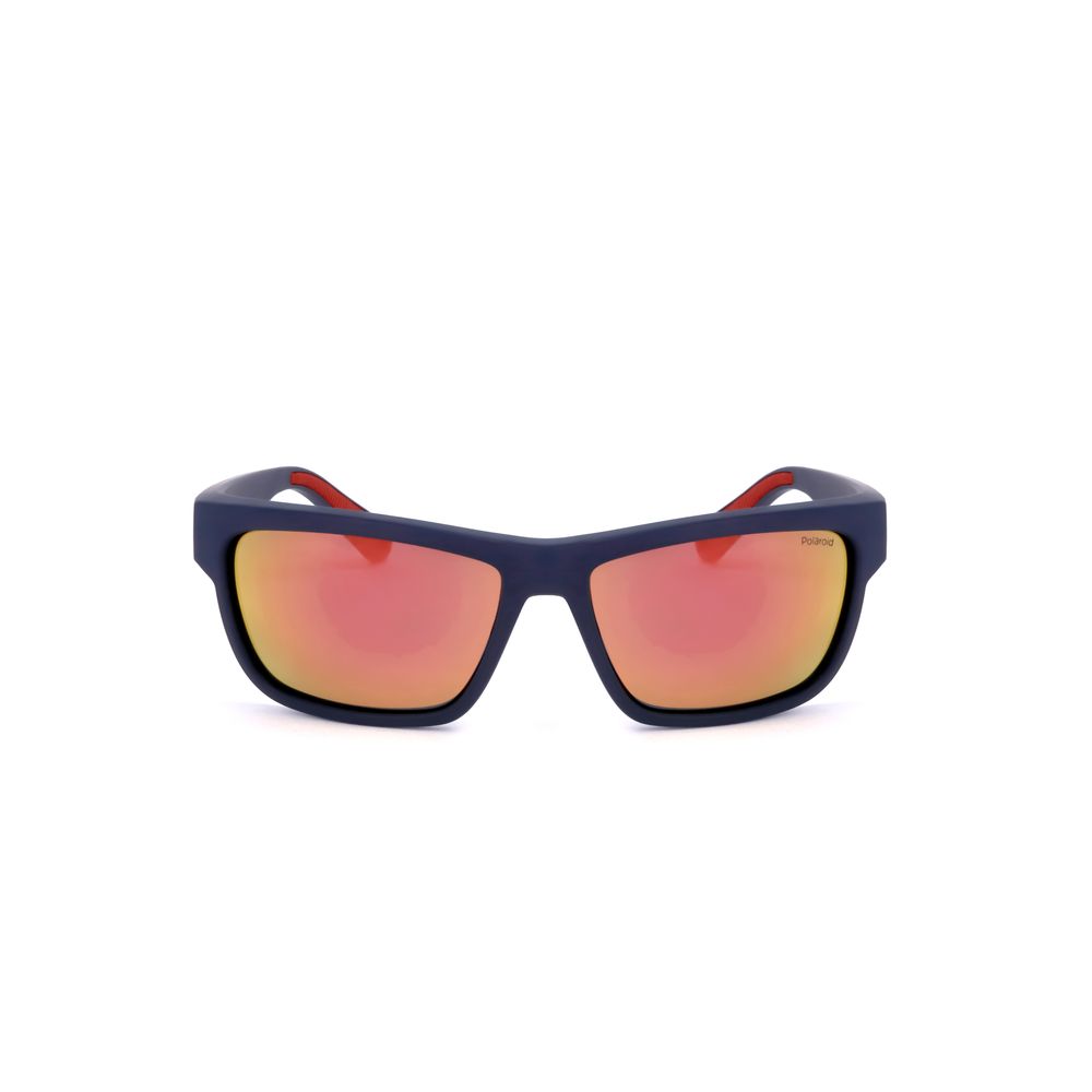 Polaroid Men's Sunglasses – Blue Nylon Frame with 59mm Lenses