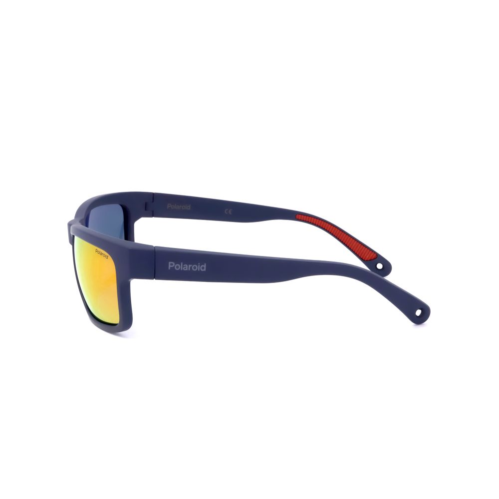 Polaroid Men's Sunglasses – Blue Nylon Frame with 59mm Lenses