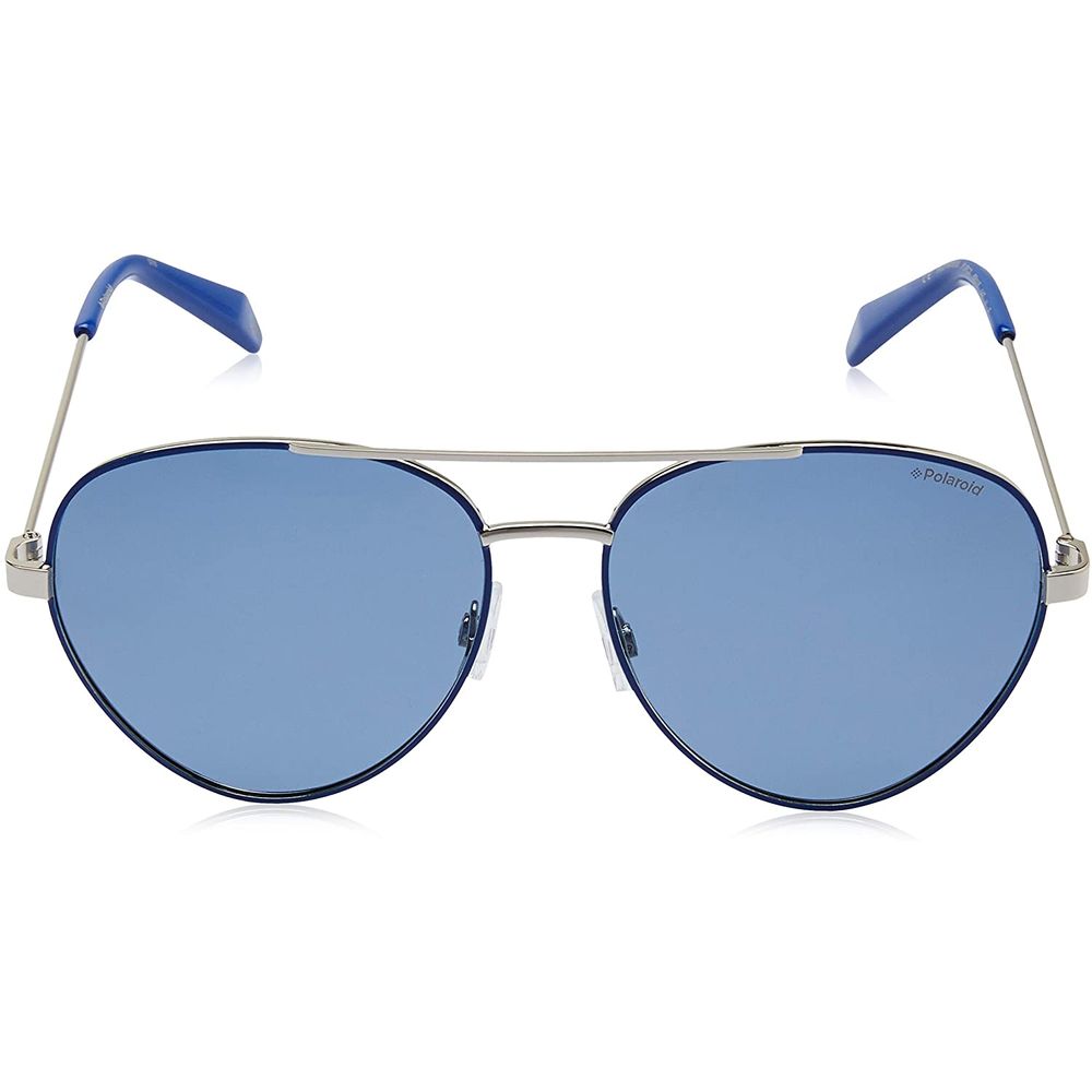 Polaroid Men's Blue Metal Sunglasses – Stylish Polarized Lenses, 59mm