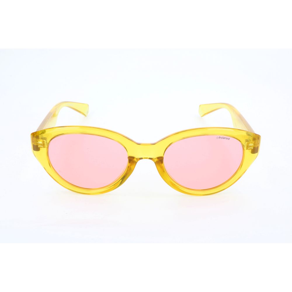 Polaroid Women’s Sunglasses – Yellow Polycarbonate Frame with Polarized Lenses, 52mm