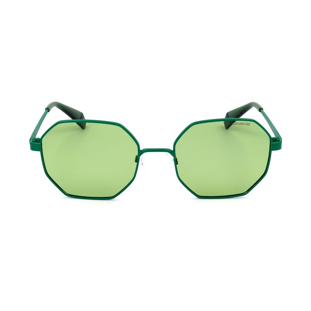 Polaroid Green Metal Sunglasses – Chic Style with Polarized Lenses, 53mm