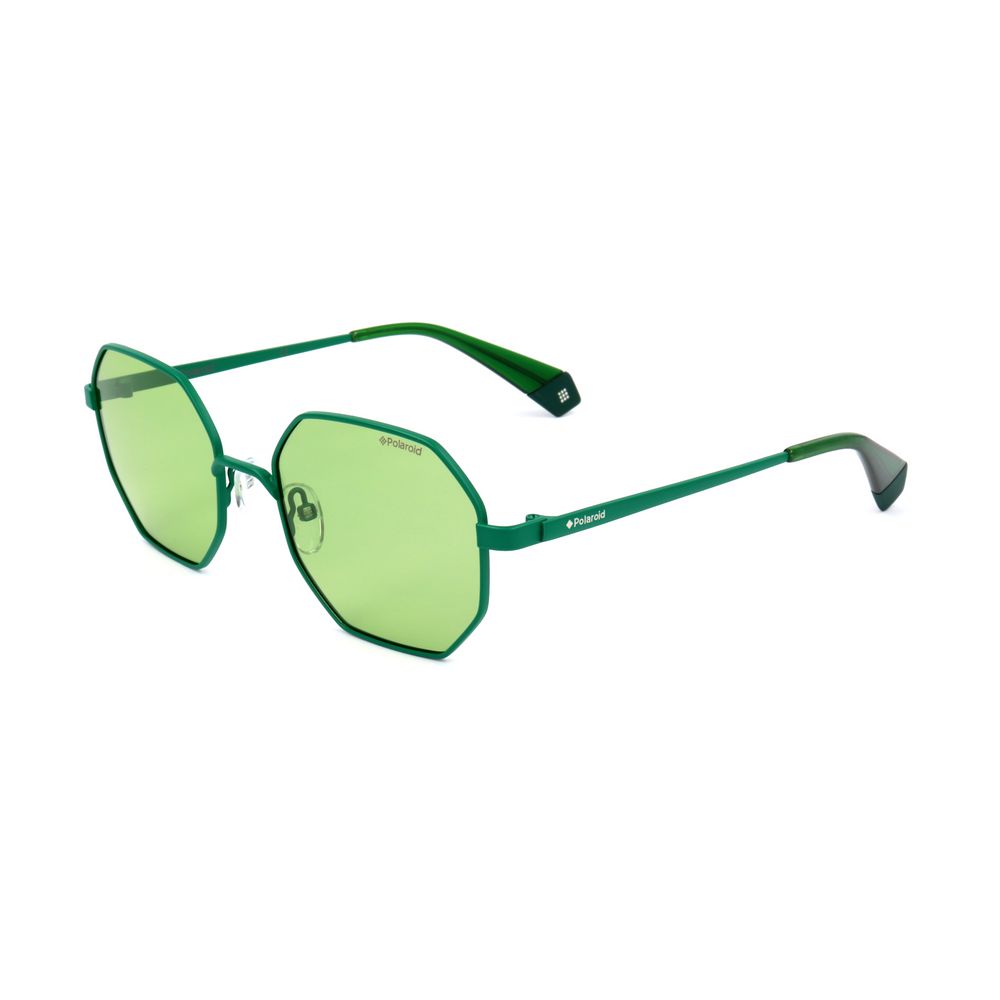 Polaroid Green Metal Sunglasses – Chic Style with Polarized Lenses, 53mm