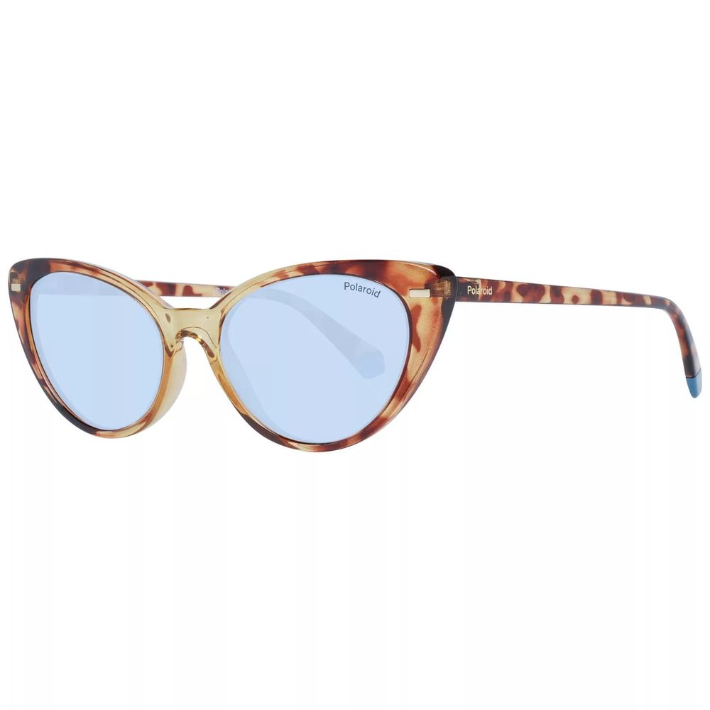 Polaroid Women's Sunglasses – Brown Plastic Frame with Polarized Lenses, 52mm