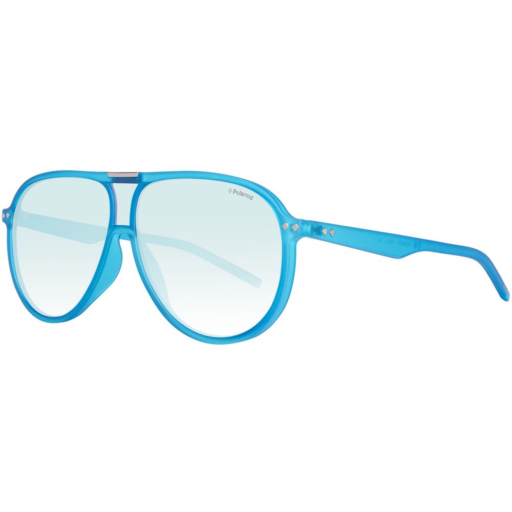 Polaroid Unisex Sunglasses – Blue Acetate Frame with UV Protection, 99mm