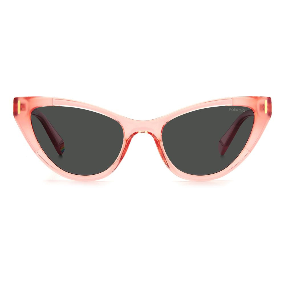 Polaroid Women’s Sunglasses – Pink Plastic Frame with Polarized Gray Lenses, 52mm