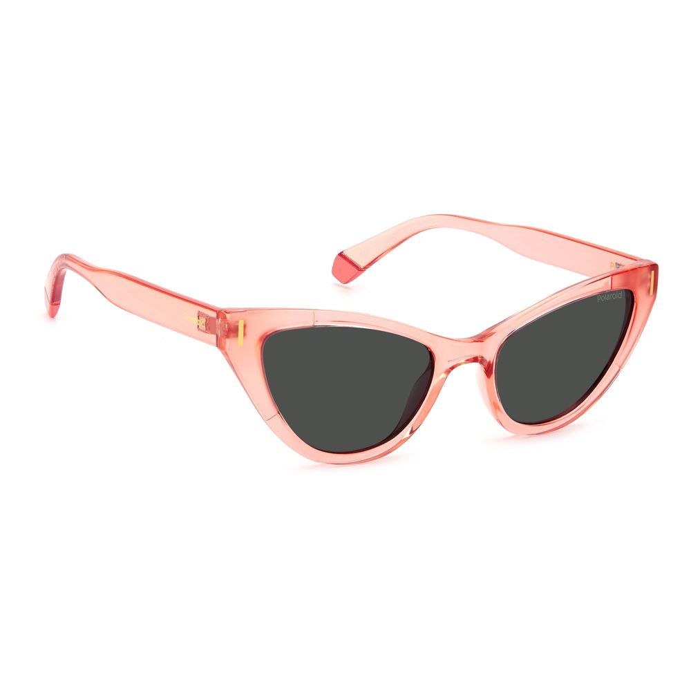 Polaroid Women’s Sunglasses – Pink Plastic Frame with Polarized Gray Lenses, 52mm