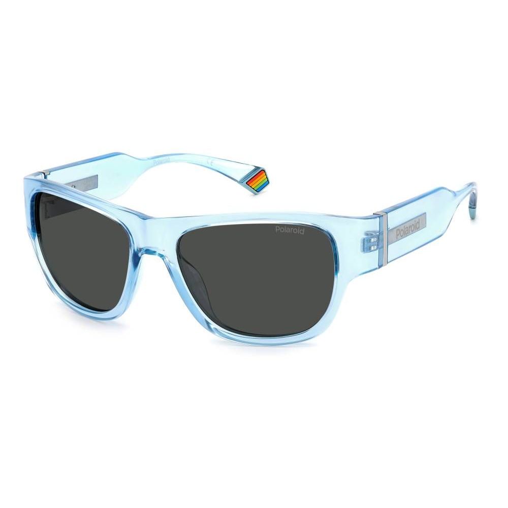 Polaroid Unisex Blue Polycarbonate Sunglasses – Polarized, 55mm
