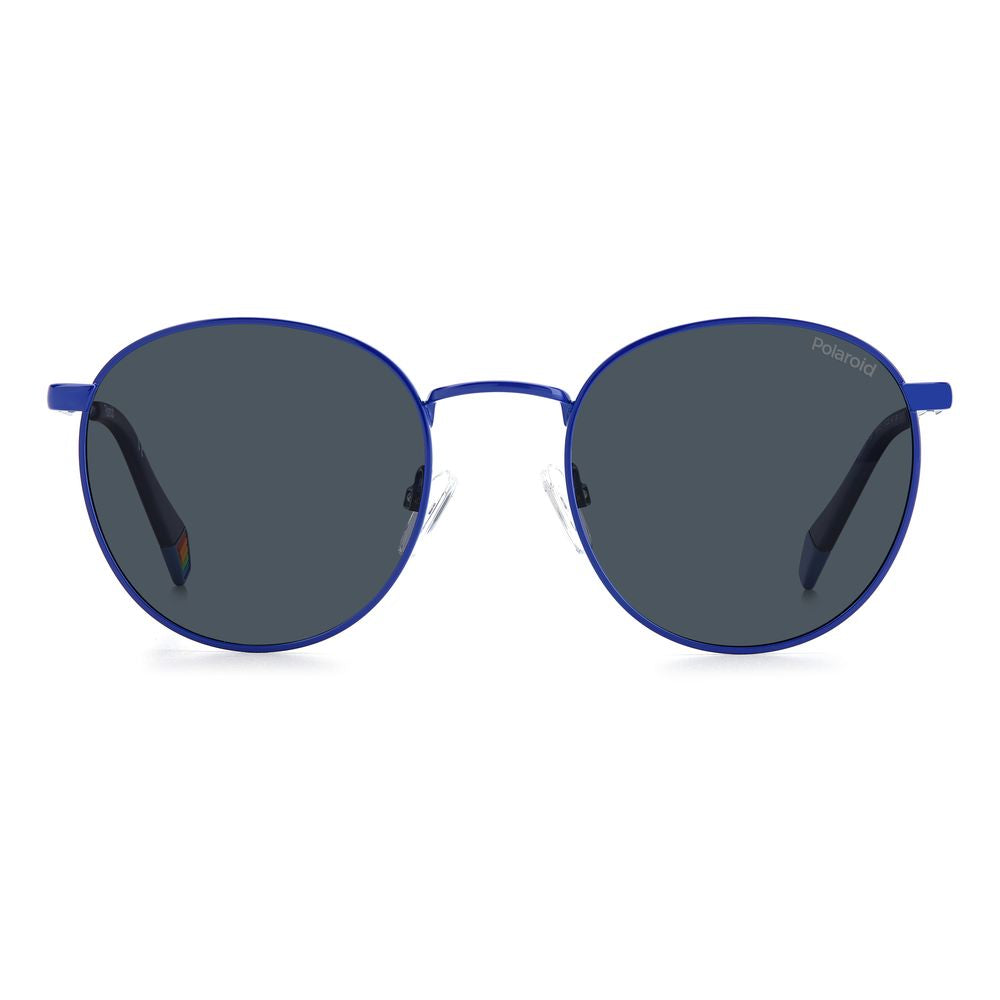 Polaroid Unisex Sunglasses – Blue Stainless Steel Frame, 51mm
