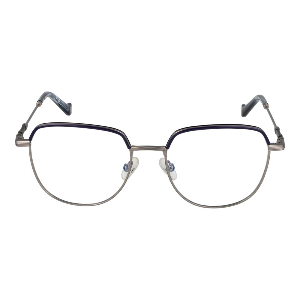 Hackett Gray Men’s Optical Frames – Gunmetal Round, 51mm